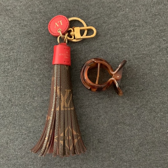 LOUIS VUITTON Monogram Tassel Bag Charm in Red - Picture 6 of 7